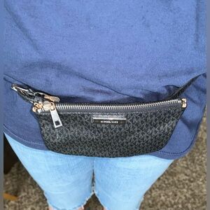 Michael Kors Black Monogram Belt/Waist Bag